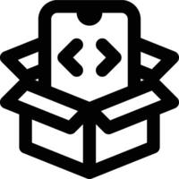 Apk, App Package, Mobile App Outline Icon vector