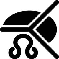 Ascending Node, North Node, Orbital Node Glyph Solid Icon vector