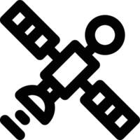 Satellite, Artificial Satellite, Spaceship Outline Icon vector