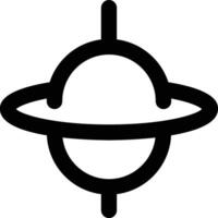 Accretion Disk, Circumstellar Disk, Black Hole Outline Icon vector