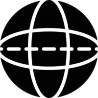 Equator, Latitude, Earth Glyph Solid Icon vector