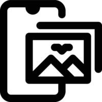 Image Viewer, Image App, Image Gallery Outline Icon vector