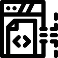 Open Source, Website, Web Outline Icon vector
