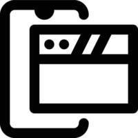 Mobile Web, Mobile Website, Web Outline Icon vector