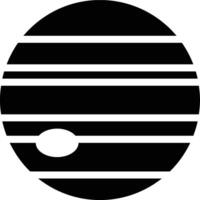 Jupiter, Planet, Space Glyph Solid Icon vector