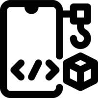 App Builder, Mobile App, Builder Outline Icon vector
