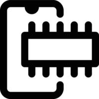 RAM, Memory, Mobile Outline Icon vector