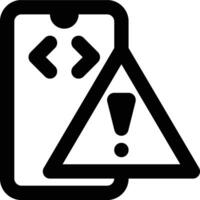 Error, Trouble, Warning Outline Icon vector