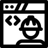 Web Engineer, Webmaster, Web Developer Outline Icon vector