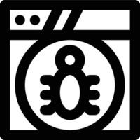 Debugging, Bug, Website Outline Icon vector