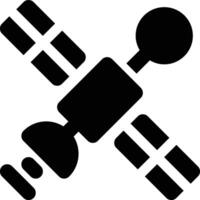 Satellite, Artificial Satellite, Spaceship Glyph Solid Icon vector
