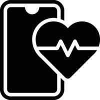 Healthy App, Healthcare App, Healthcare Glyph Solid Icon vector