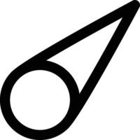 Comet, Meteorite, Asteroid Outline Icon vector