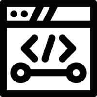 Static Page, Static Web, Static Website Outline Icon vector