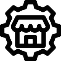 Market System, Economic System, Market Economy Outline Icon vector