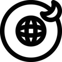 Satellite, Natural Satellite, Moon Outline Icon vector