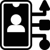 User Experience, Ux, Mobile App Glyph Solid Icon vector