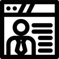 Profile, Web, Website Outline Icon vector