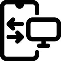 Sideload, Sideloading, Device Transfer Outline Icon vector