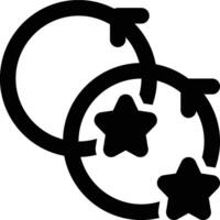 Binary Stars, Stars, Orbit Glyph Solid Icon vector