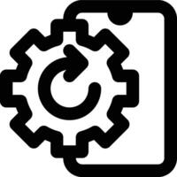 System Update, Software Update, Smartphone Outline Icon vector
