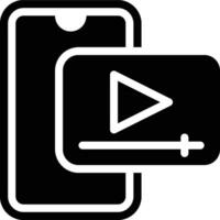 Streaming App, , Entertainment Glyph Solid Icon vector