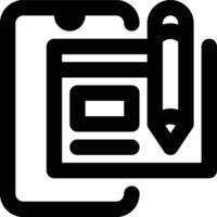 Mobile, Smartphone, Ui Design Outline Icon vector