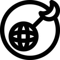 Apogee, Moon Orbital, Moon Outline Icon vector