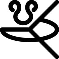 Descending Node, South Node, Orbital Node Outline Icon vector