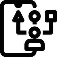 User Experience, Ux, Mobile App Outline Icon vector