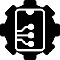 Mobile, Smartphone, Operating System Glyph Solid Icon vector