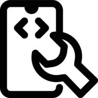 Tools, Development Tools, Programming Tools Outline Icon vector
