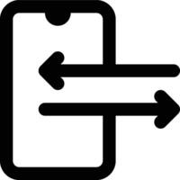 Bandwidth, Data Transfer, Mobile Bandwidth Outline Icon vector