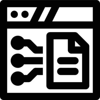 Information System, Website, Web Outline Icon vector