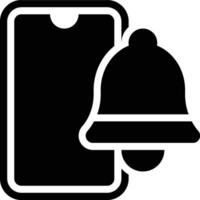 Notifications, Mobile Notification, Smartphone Notification Glyph Solid Icon vector