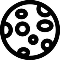 Moon, Lunar, Full Moon Outline Icon vector