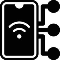 IoT, Internet Of Things, Mobile App Glyph Solid Icon vector
