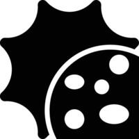 Solar Eclipse, Sun, Eclipse Glyph Solid Icon vector