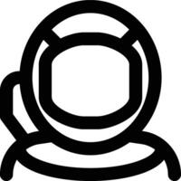 Astronaut, Spaceman, Cosmonaut Outline Icon vector