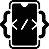 CSS Mobile, Mobile App Glyph Solid Icon vector