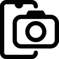 Phone Camera, Smartphone Camera, Mobile Camera Outline Icon vector