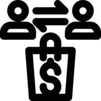 Trade, Transaction, Trading Outline Icon vector