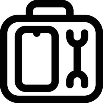 SDK, software desarrollo, equipo contorno icono vector