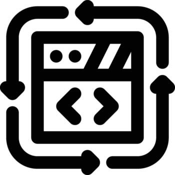 Web Development, Life Cycle, Lifecycle Outline Icon vector