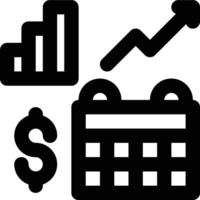 Economic Event, Economic Calendar, Economics Outline Icon vector