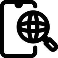 Mobile Browser, Browser, Internet Browser Outline Icon vector