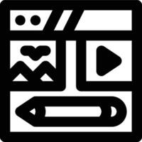 Web Content, Web, Content Outline Icon vector