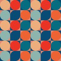 A colorful pattern with circles and squares vector