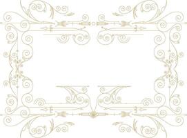 An ornate frame with swirls and scrolls vector