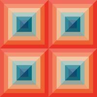 A square pattern with orange, blue and green squares vector